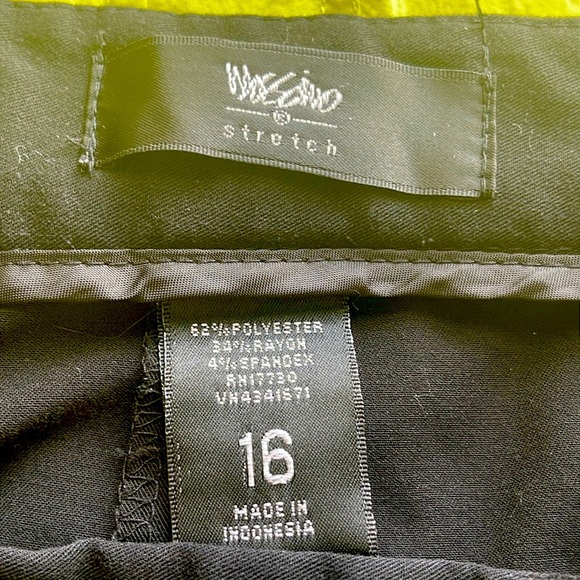 Mossimo Black Stretch Pants Size 16 - Picture 3 of 4